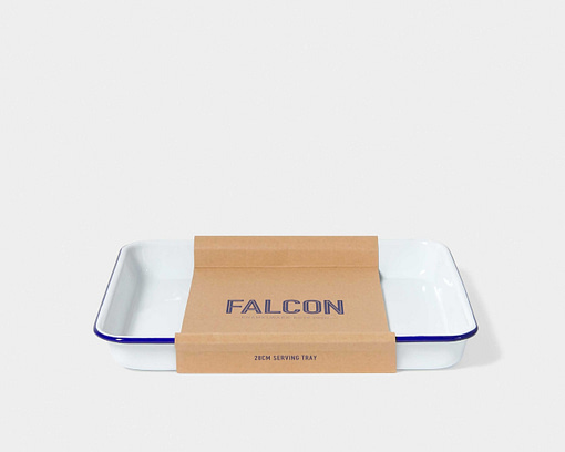 falcon white and blue serving tray