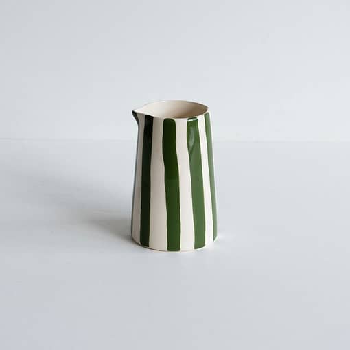 green stripe jug portuguese pottery, sgrafitto stripe jug by musango