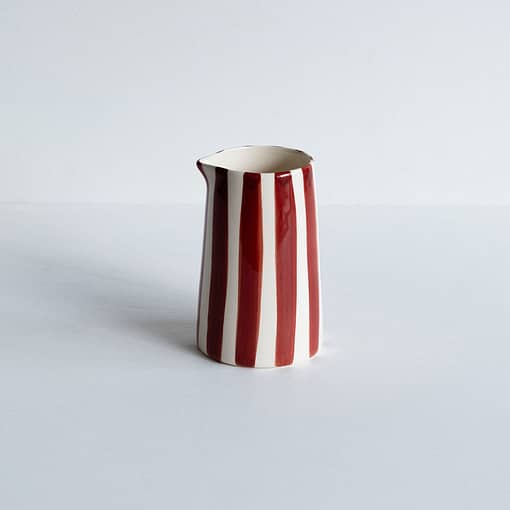 red stripe jug portuguese pottery, sgrafitto stripe jug by musango