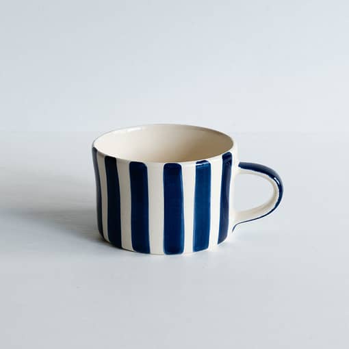 blue stripe chunky mug