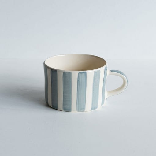 grey chunky stripe mug