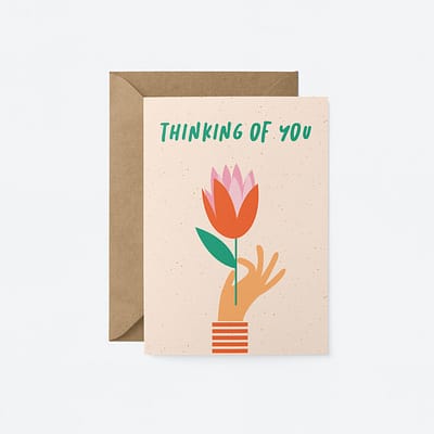 thinking of you greetings card