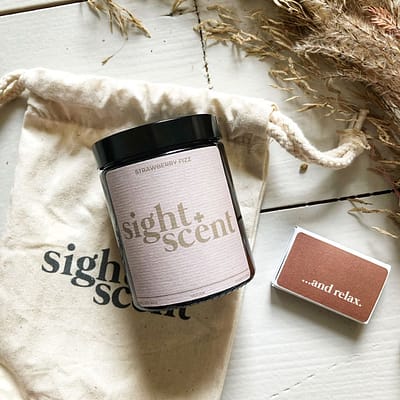 sight & scent candle strawberry fizz