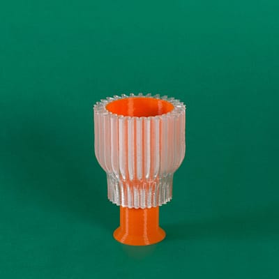 W & L Duo Candle Holder 2212 in orange