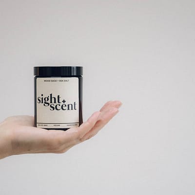 Wood Sage & Sea Salt candle by Sight & Scent.