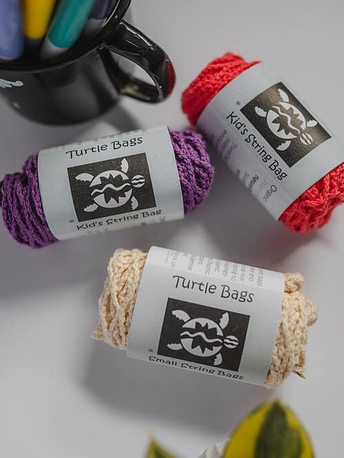 Buy the Turtle Bags, Organic Kids String Bag from Kin & Co, Abersoch